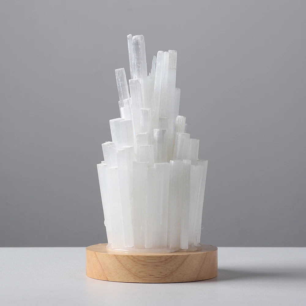 Wholesale Natural High Quality Selenite Crystal Selenite Lamp Tower home decoration