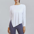 Soft Womens Long Sleeve Yoga Tops Wholesale Girls Workout Sports Shirt 85% Nylon 15% Spandex Fitness Active Wear T Shirt