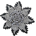 Excellent Quality  Large Flower Rhinestone Appliques Patches Rhinestone Beaded Patches Applique for Clothing