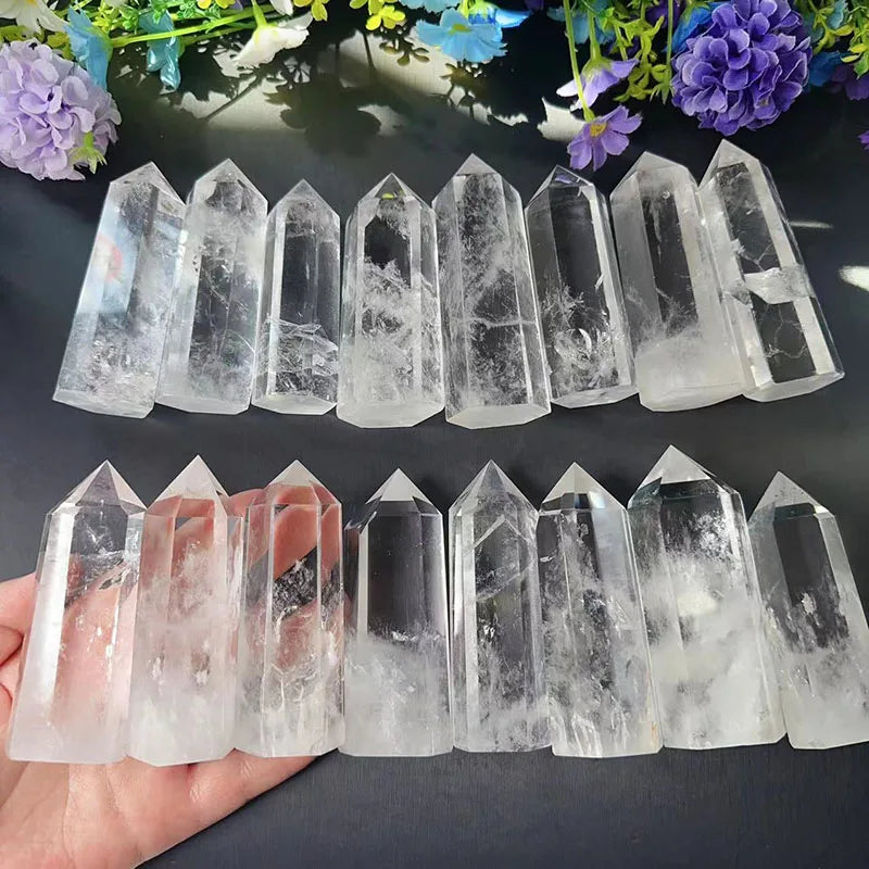 Wholesale Crystal Obelisks Clear Quartz Healing Stones Pillar Crystal Point Natural Clear Quartz Wand Crystal Tower