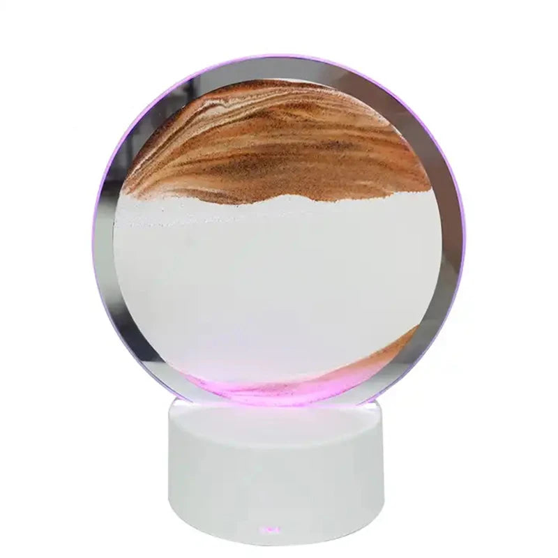 3d Hourglass Bedside Table Lamp Sand Moving Led Night Light Quicksand Desk Light Student Gift