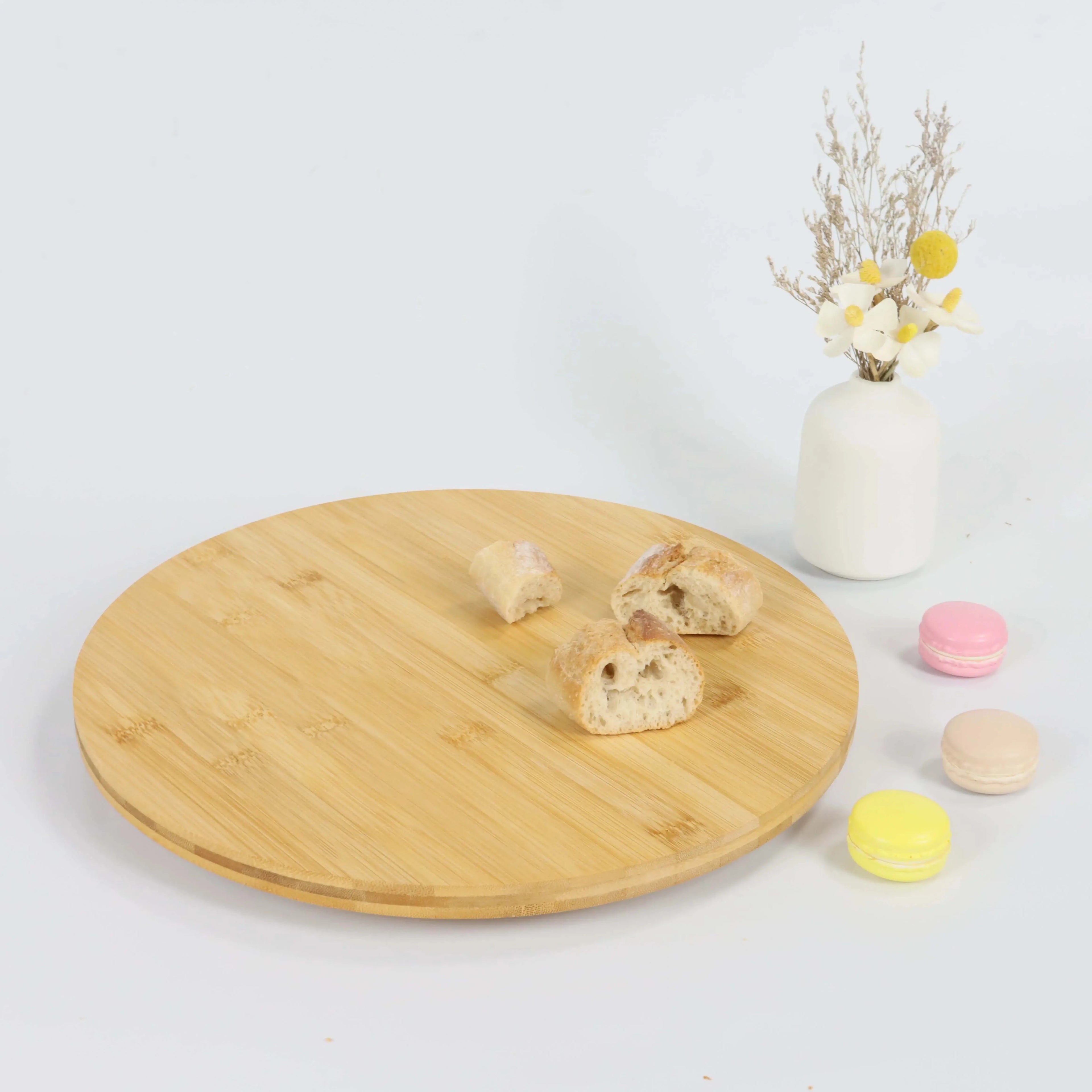 Eco-Friendly Good Price in Stock Round Kitchen Dining Table Bamboo Lazy Susan Turntable