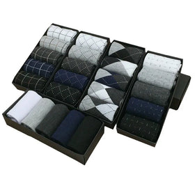 Hot Selling Vintage Fluffy Comfortable Breathable Crew Polyester Cotton Business Dressed Socks for Men