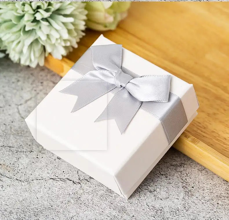 Trendy Colorful Butterfly Knot Jewelry Box With Ribbon Ring Necklace Box
