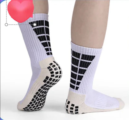 Anti Slip Silicone Football Men's Grip Soccer Crew Athletic Socks Spring Quick Dry