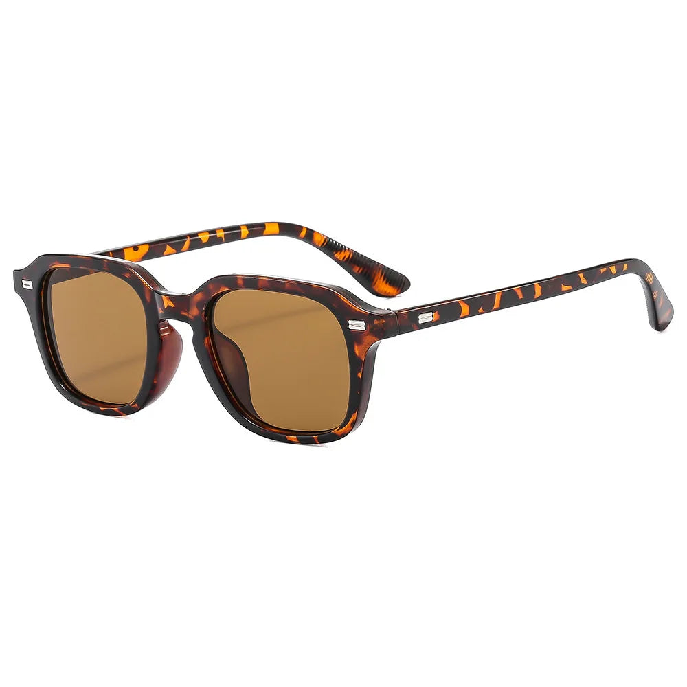Fashion Simple square Frame Sunglasses Women Unique Rivets Sun Glasses Men Casual Beach Vacation Eyewear Shades Wholesale DL239