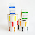 Glossy Square Dissolvable Label Day Code of the Week with Color Cod for Promotion Grocery Exhibitions