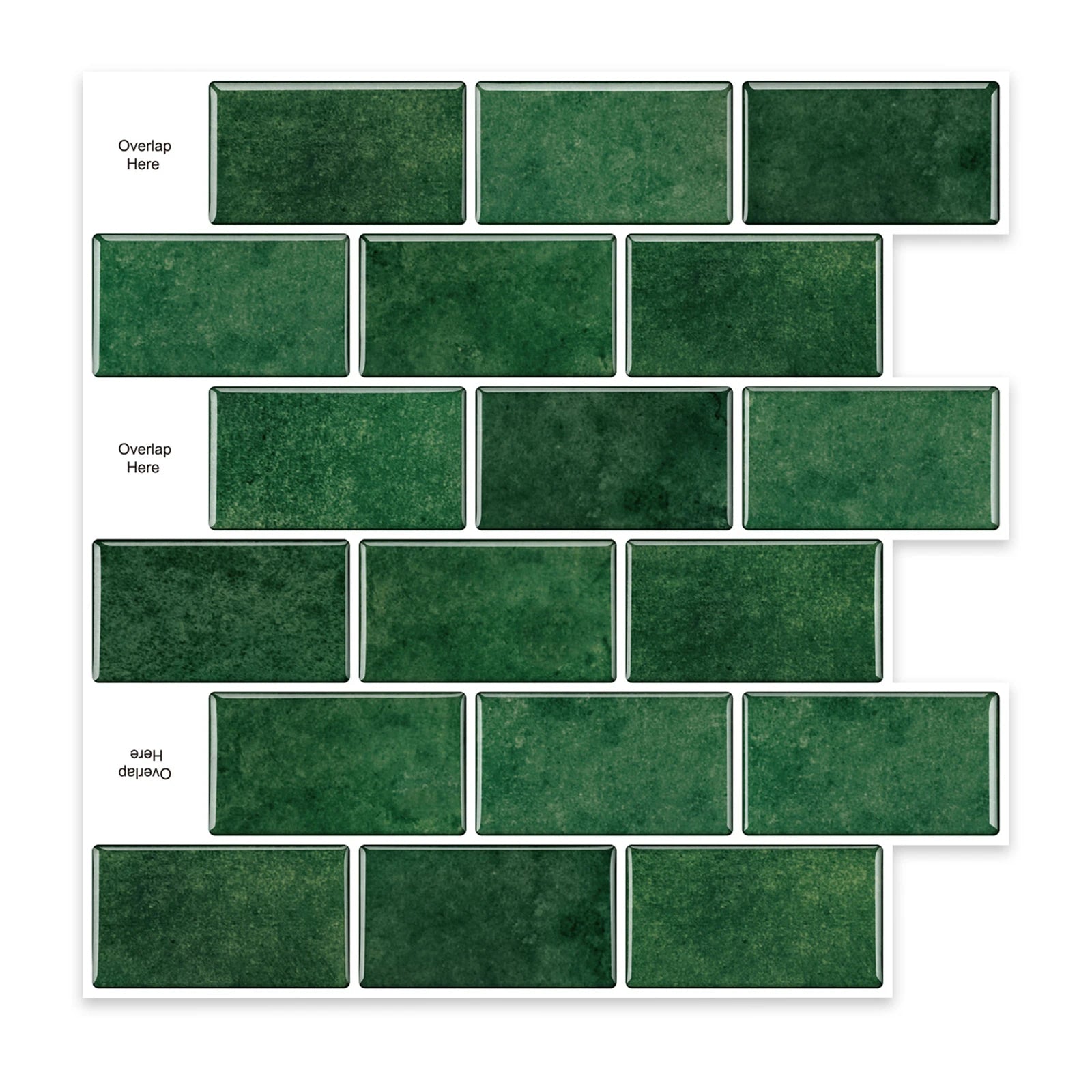 JORUNNS 3d Wainscot Wall Sticker Classics 12*12 Inch Wall Tiles Subway Peel Stick Wall Tiles Wallpaper