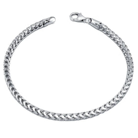 Factory Wholesale Popular Design Genuine Silver 925 fox Tail Chain Men's Bracelet Male Chain Necklace
