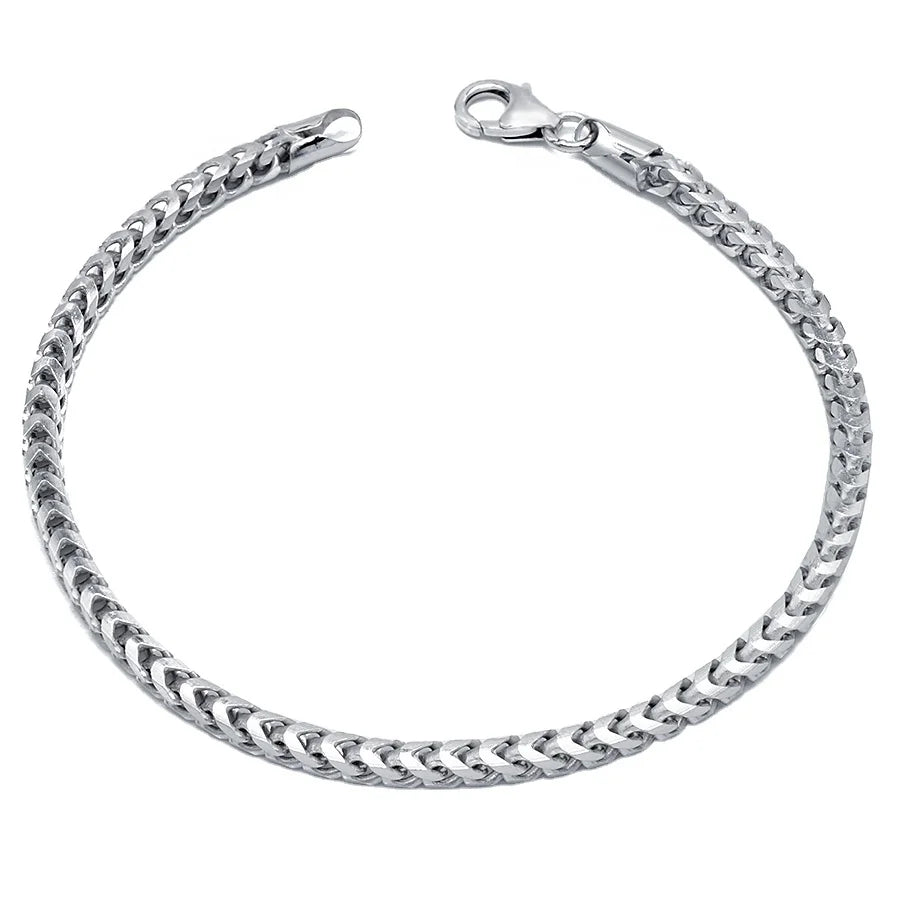 Factory Wholesale Popular Design Genuine Silver 925 fox Tail Chain Men's Bracelet Male Chain Necklace