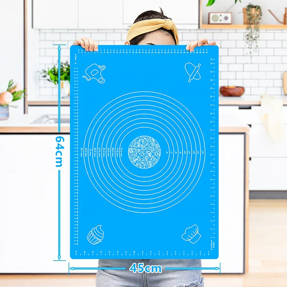 Best Sellers 64*45 cm Flexible Non-stick Custom Silicone Baking Mat for Pastry Rolling With Measurements