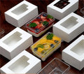 Wholesale Dessert Cake Box Set With Transparent PET Plastic Inner Box White Windowed for Pastry Cheese Baked Cake Boxes
