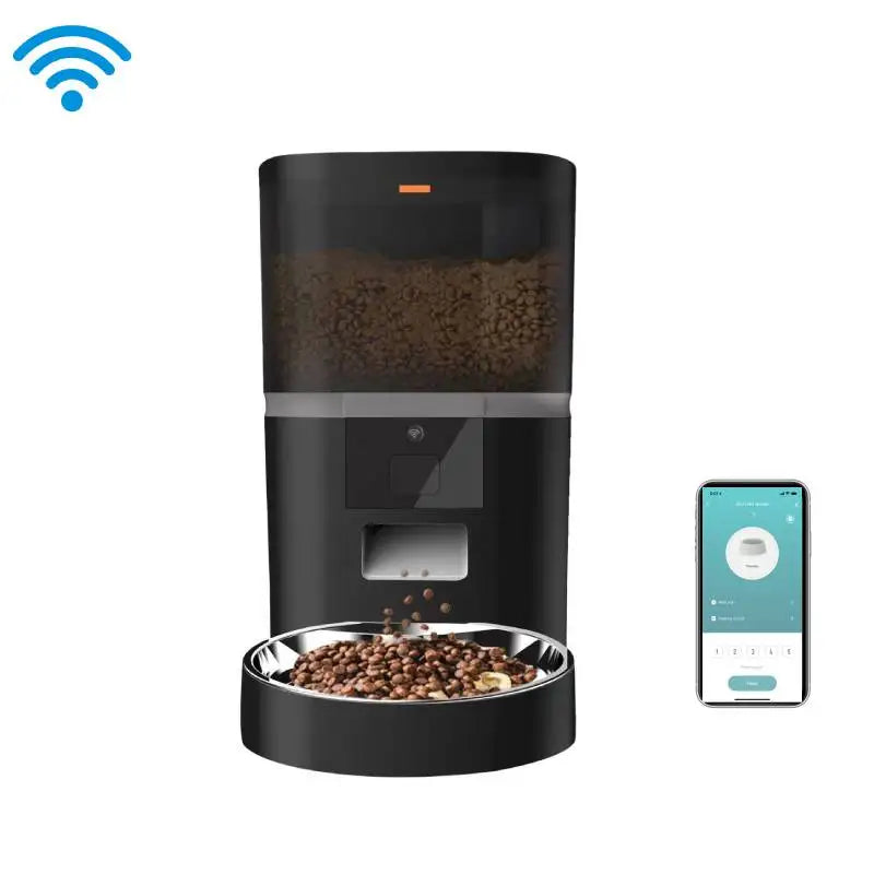 New 6L Tuya Automatic Pet Feeder Smart Wifi Remote Control  Dog Pet Bowls Cat Food Auto Feeder