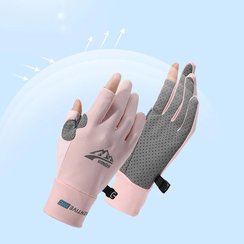 Custom logo Thin Outdoor Anti slip Bike Riding Womens Spring Sport Summer Driving Gloves