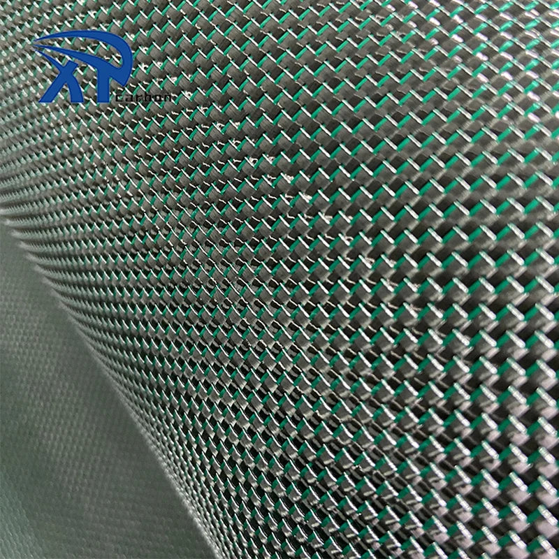 3k silver green  twill high performance Best Quality carbon fiber fabric machine hexagonal