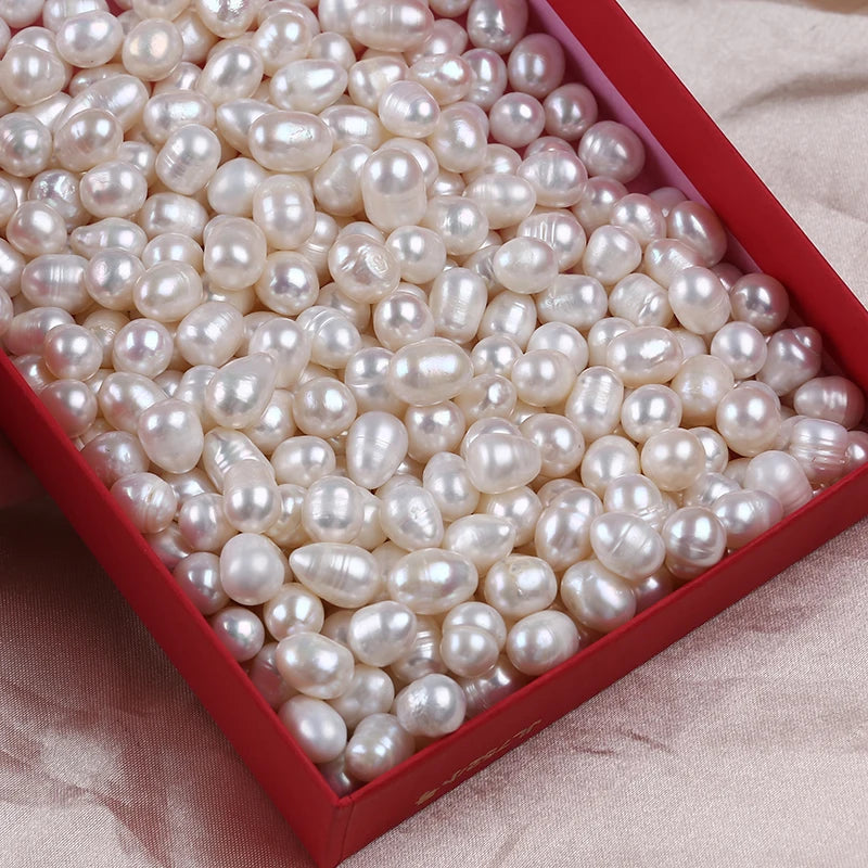 8-9mm Natural White Color Loose Freshwater Rice Pearls Bead