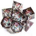 OEM ODM Custom Logo Liquid Core Resin Dice Set Sharp Edge Polyhedral DND Dice for Dungeons and Dragons Tabletop Game Wholesale