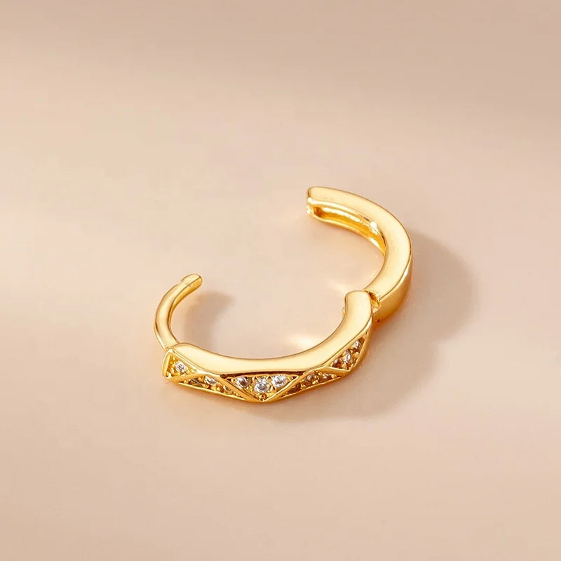 Gaby New Arrive Gold Plated Hoop Earrings Cross Flower Shape  Earrings Jewelry Women Fashion Jewelry Piercing Jewelry