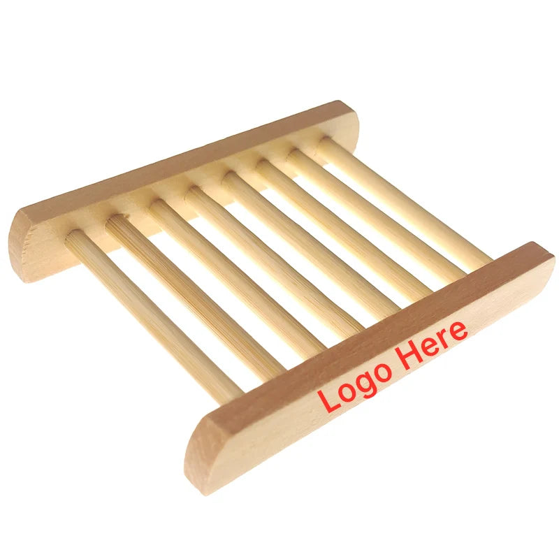 2025 Natural Bamboo Wooden Soap Dishes Wooden Soap Tray Holder Storage Soap Rack Plate Box Container for Bath Shower Bathroom