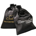 Eco Friendly Recycled Black Satin Drawstring Bag Luxury Custom Hair Packing Extensions Bags Wig Storage Satin Bag