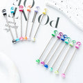 Wholesale Cute Astronaut Design Colorful DIY Bead Keyring Light Weight Metal Key Chain Accessories