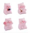 Flower Pots Planters Garden Aquarium Decoration Glowing Luminous Cartoon Farm Forest Animal Figure Toys Pig 3D Mini Figurine