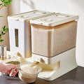 Royaumann Premium Plastic Food Grain Storage Container Rice Dispenser for Kitchen Accessories
