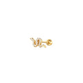 Small Snake Dainty 925 Sterling Silver Single Cute Stud Earring Fashion Piercing Jewelry Wholesale