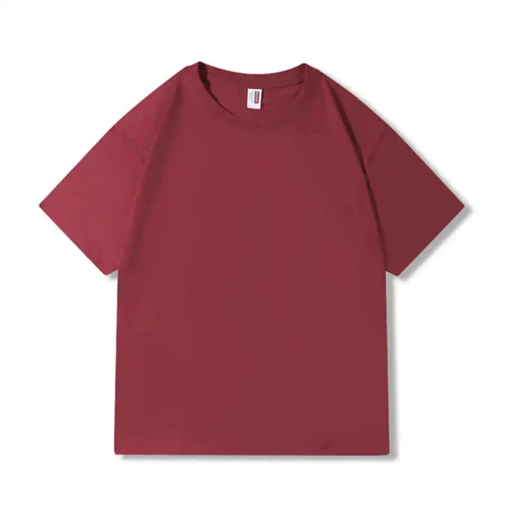 Men's Plain Oversized Cotton T-shirts Wholesale Men's Blank Short Sleeve T-shirts Custom Logo
