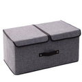 Folding Sports & Entertainment Canvas Fabric Toy Organizers Home Family Clothes Container Box with Drawers for Storage