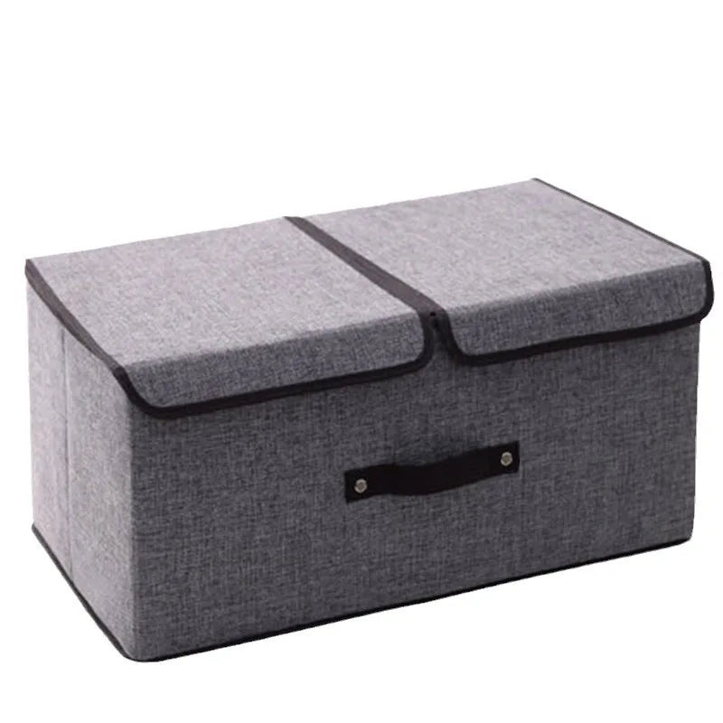 Folding Sports & Entertainment Canvas Fabric Toy Organizers Home Family Clothes Container Box with Drawers for Storage