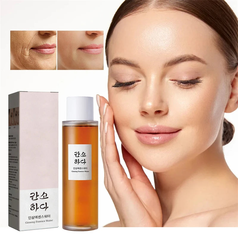 Jaysuing 150ml Moisturizing Repairing Brightening Pores Shrinking Fine Lines Fading Anti Wrinkle Ginseng Essence Water for Face