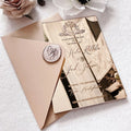 Elegant Rose Gold Mirror Acrylic Program Cards for Party