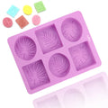 1025 6 Hole Different Leaf Shape Soap Mold Silicone Silicone Molds for Candle Making Silicone Mold for Soap Resin Soap Candle