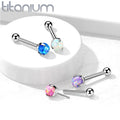 Barbell Piercing Threadless Push in Opal