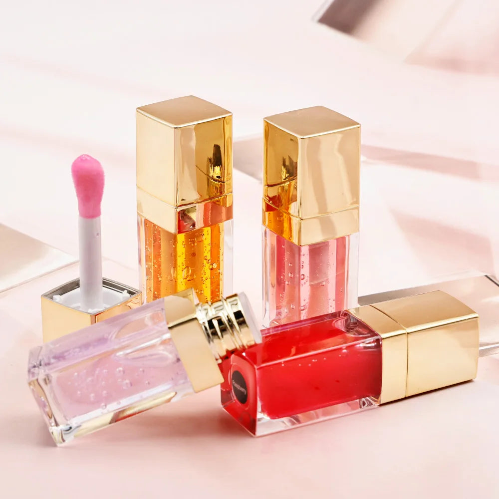 Summer Oem Coconut Glossy Lip Gloss Flavoring Oil Private Label Custom Logo Plumping Lip Oil Fruity Lip Plumper Oil