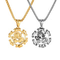Hip Hop Punk Trendy Mechanical Gear Personalized Party Religious Stainless Steel Fashion Jewelry Pendant Necklaces Men Wholesale