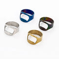 Mini Colorful Stainless Steel Finger Ring Beer Bottle Opener with Customized logo