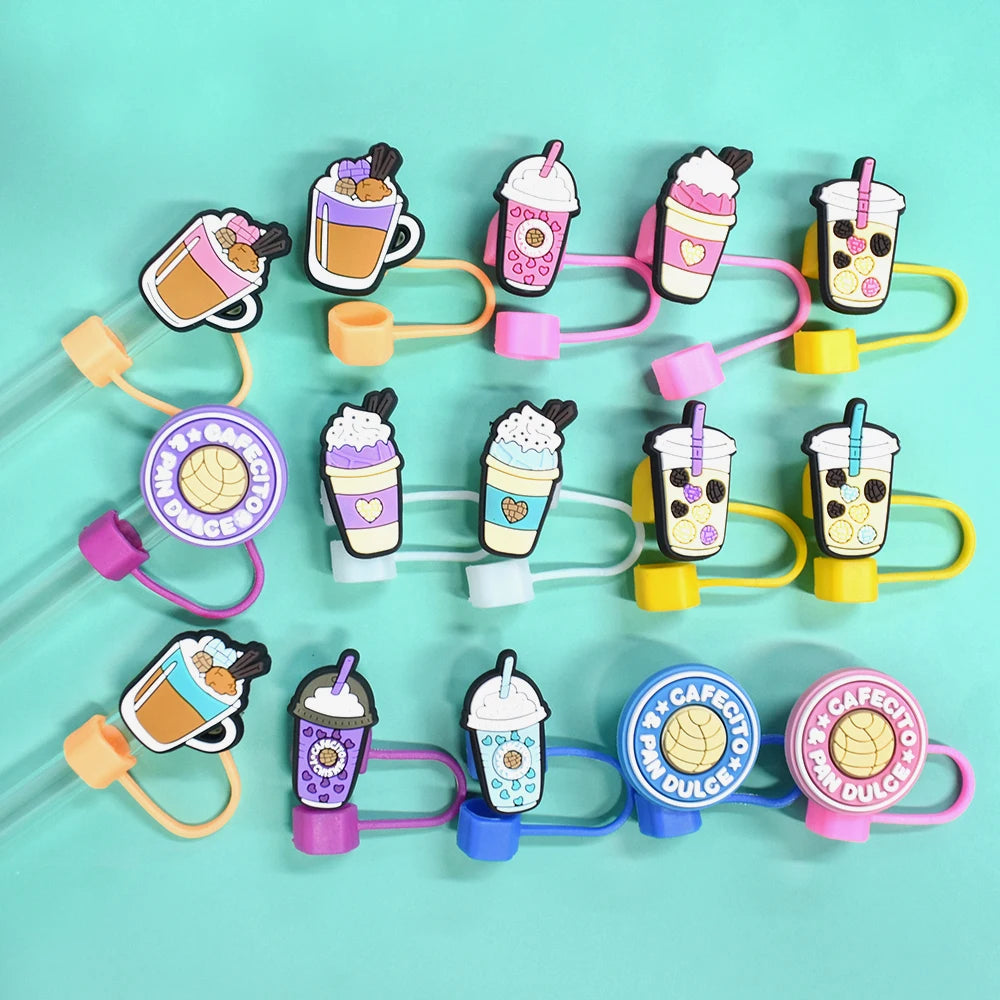 Wholesale Retro PVC 10mm Straw Topper Mold Glass and PC Material Bar Mat Accessories for Bubble Tea and Sun Drinks Cups