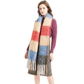 Womens Check Scarf Large Long Blanket Soft Wrap Shawl With Tassel Winter Scarves Classic Latest Scarf Designs 1 Pc / Polybag