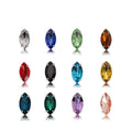 Handmade Glass Drill Silver Base Crystal Diamond Geometric DIY Wedding Dress Headwear Claw Setting Sew on Oval Gems Rhinestones