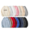Men Hoodies Unisex Custom logo Crew Neck Sweater Embroidery Manufacturer Blank Solid Sweatshirts Winter Cotton Sweats