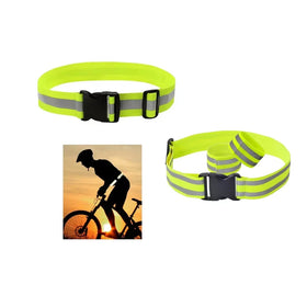High Visibility Reflective Elastic Adjustable Safety Waistband Reflecting Running Belt Waist Band Gear for Night Jogging Riding