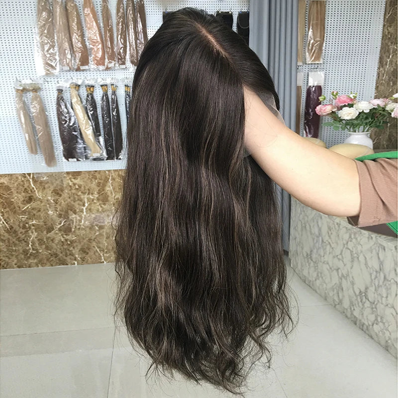 Virgin Human Lace Front Jewish Wigs 12A Grade Natural Wavy Pre Plucked 13x4 13x6 Transparent Frontal Raw European Hair Wig