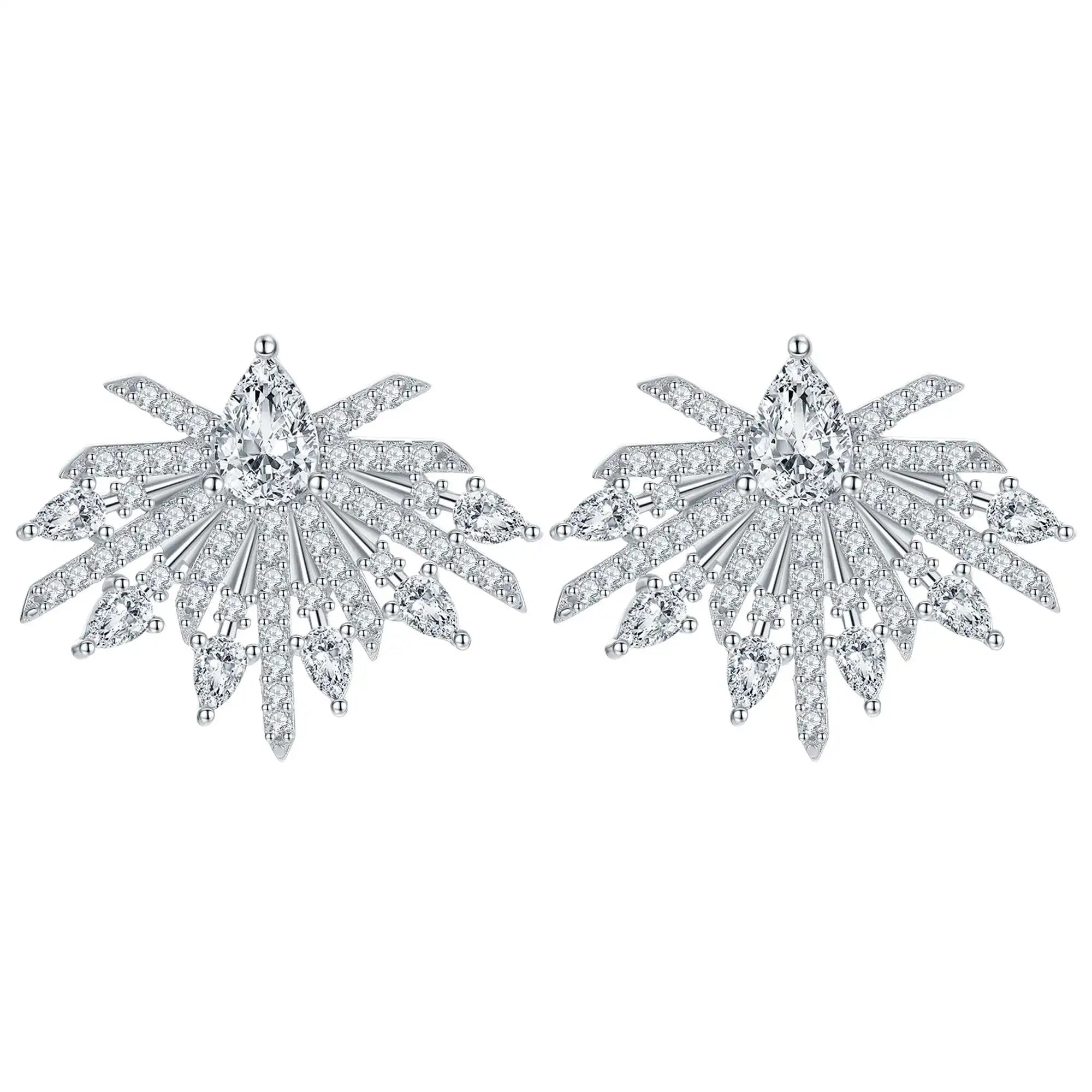 Hot Selling Designer Jewekry 925 Sterling Silver CZ Crystal Earrings Women' s Stud Earrings