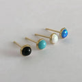 Vintage Fashion Turquoise Jewelry Stud Earrings Classic Gold Filled Earrings
