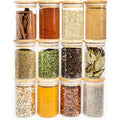 High Borosilicate Glass Storage Containers with Bamboo Lid Sealed Cereal and Food Jar for Travel