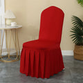 Universal Elastic Polyester Chair Cover Banquet Dining White Highly Stretchy Spandex Chair Covers for Wedding Parties Events