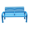 Outdoor Furniture Modern Commercial Metal Bench Public Park Decorative Steel Bench Seating Outside Garden Patio Seat Bench