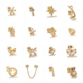 Custom Design 18K Gold Plated OL Animal Star Earrings Titanium Steel Hypoallergenic Waterproof Piercing Jewelry Fashion Studs